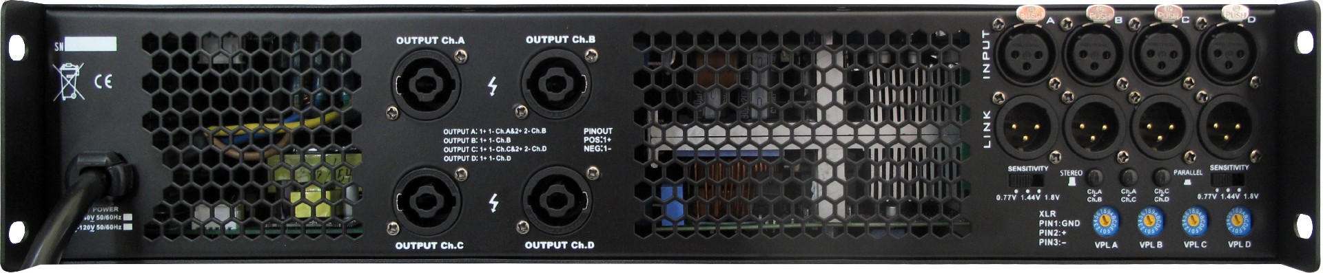 4CH Class D power amplifier upgraded version